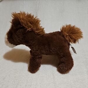 The Petting Zoo Small Brown Plush Horse Used
